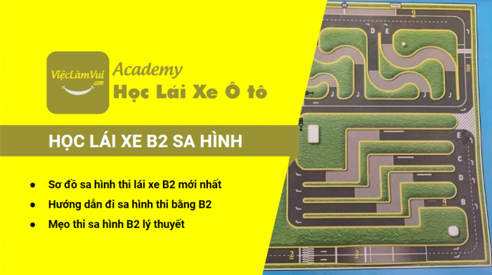 Học lái xe B2 sa hình mẹo thi sa hình B2 đạt 100 điểm