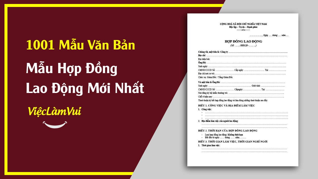 Mẫu hợp đồng lao động