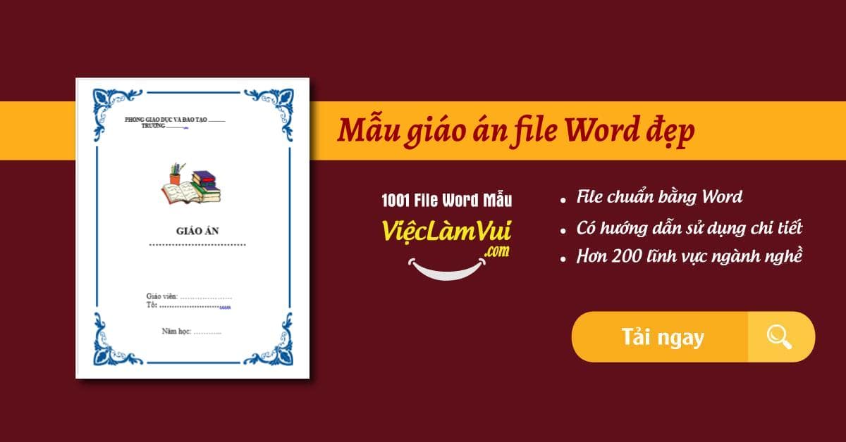 Top 33 Mẫu bìa giáo án đẹp file Word