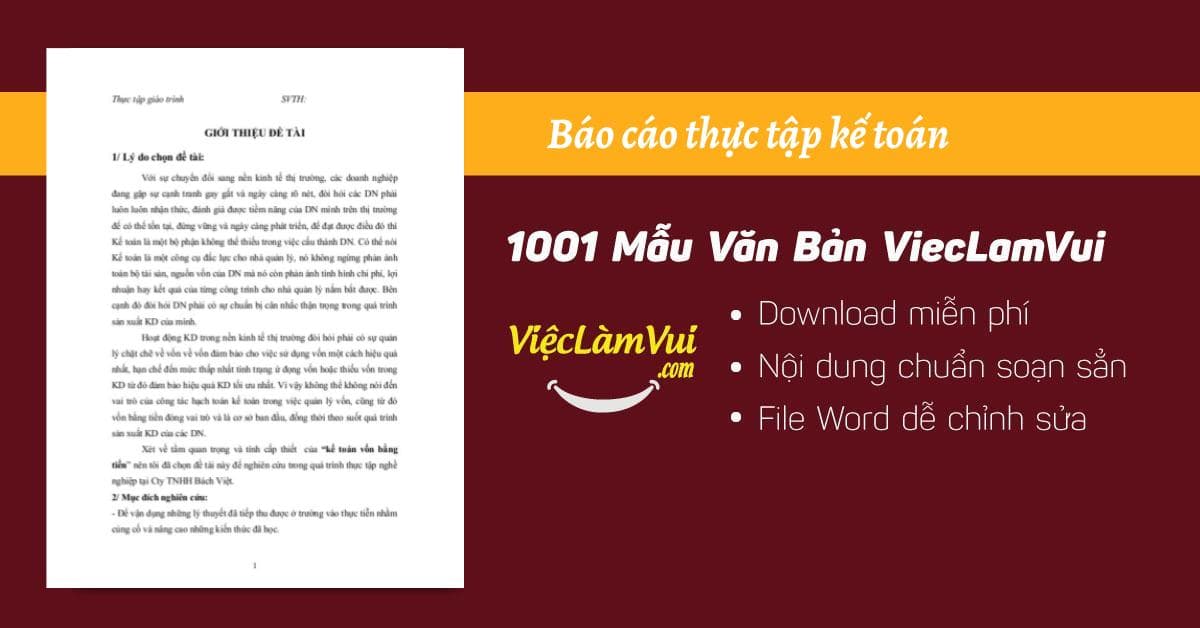 Báo cáo thực tập kế toán