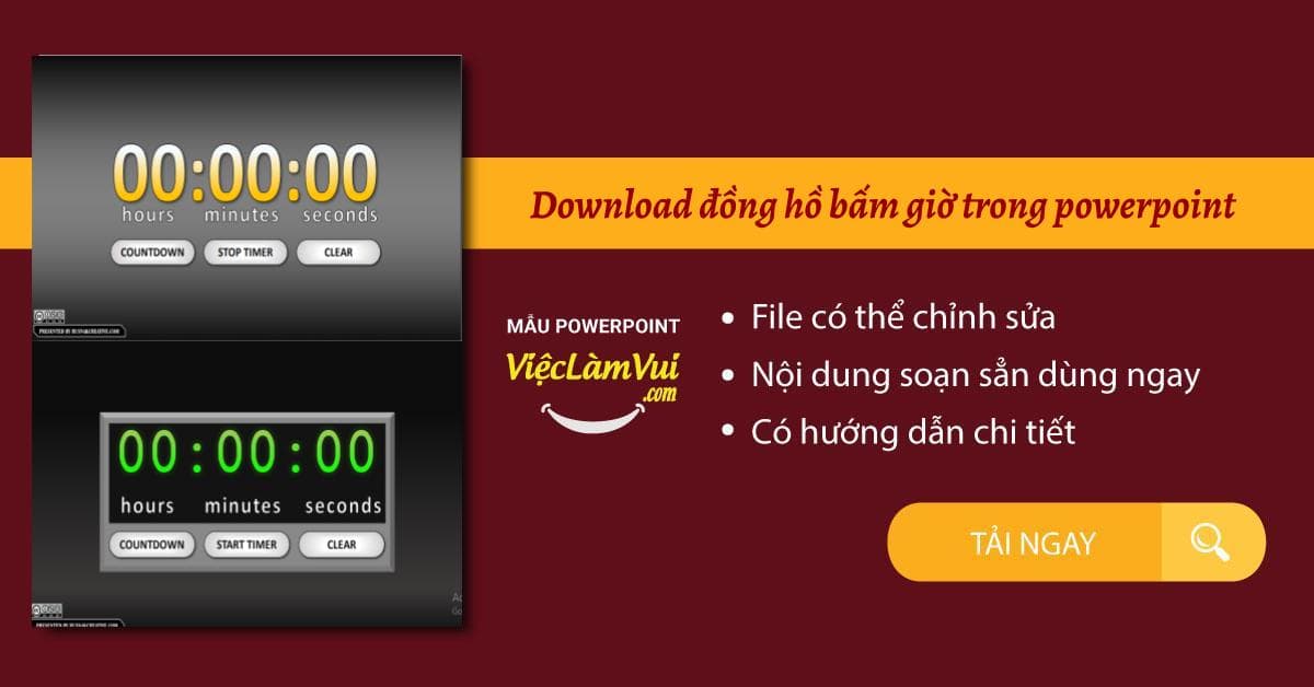 Download đồng hồ bấm giờ trong powerpoint