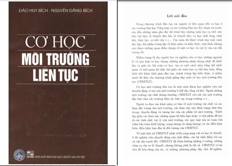 Giáo trình cơ học môi trường liên tục PDF