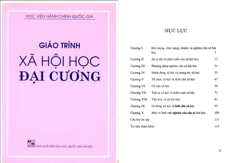 Giáo trình Xã hội học đại cương PDF