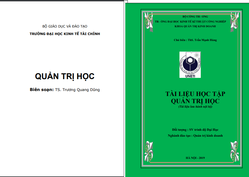 Giáo trình quản trị học PDF