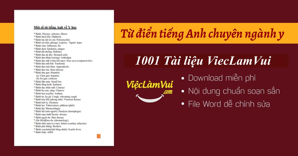 Tiếng Anh chuyên ngành Y PDF