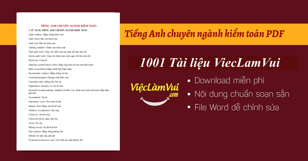 Tiếng Anh chuyên ngành kiểm toán PDF