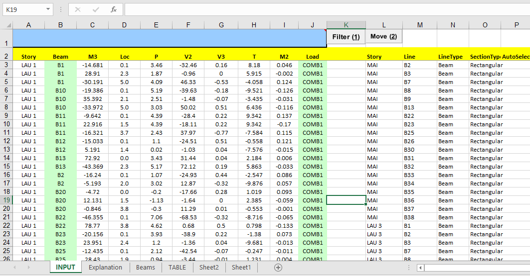 Hình ảnh Sheet INPUT