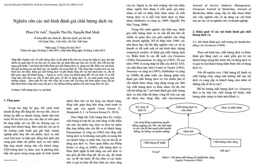 Mô hình nghiên cứu sự hài lòng của khách hàng đối với sản phẩm PDF