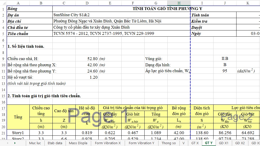 Hình ảnh sheet GT Y