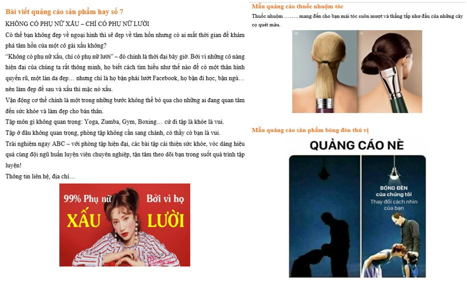 Mẫu bài viết giới thiệu sản phẩm hay, ấn tượng