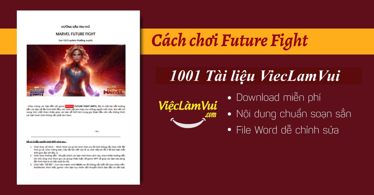 Cách chơi Future Fight
