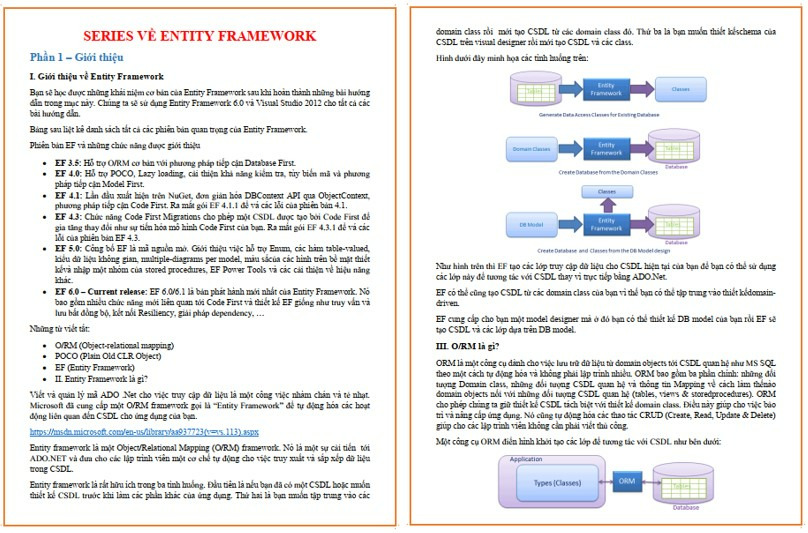 Tài liệu Entity Framework tiếng Việt PDF