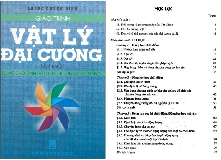 Giáo trình Vật lý đại cương 1 - Lương Duyên Bình PDF