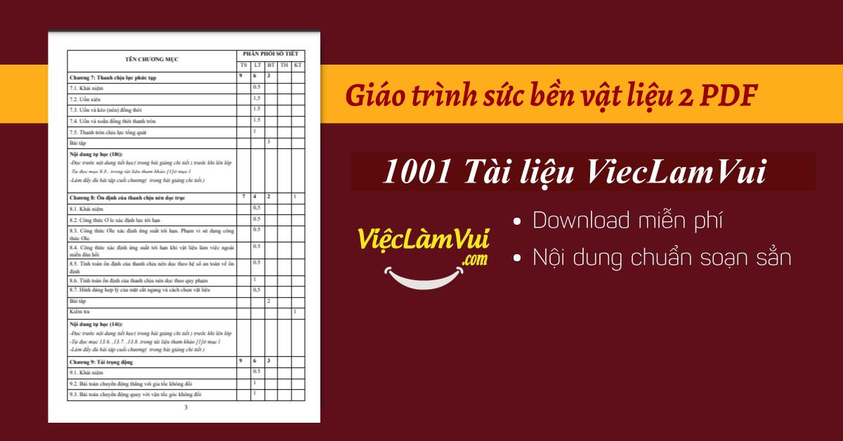 Giáo trình sức bền vật liệu 2 PDF