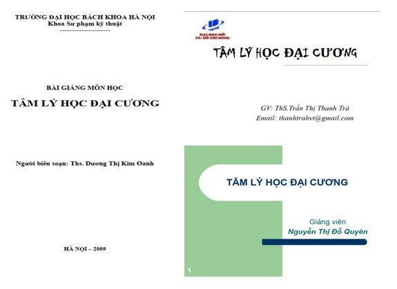 Bài giảng tâm lý học đại cương PDF, PPT