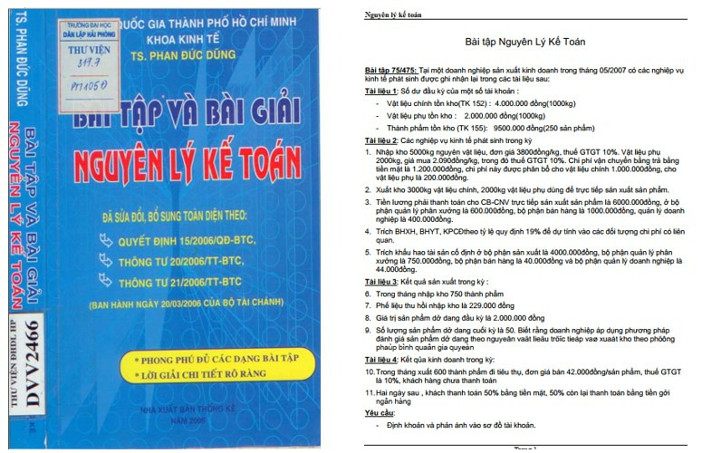 Download bài tập nguyên lý kế toán có lời giải