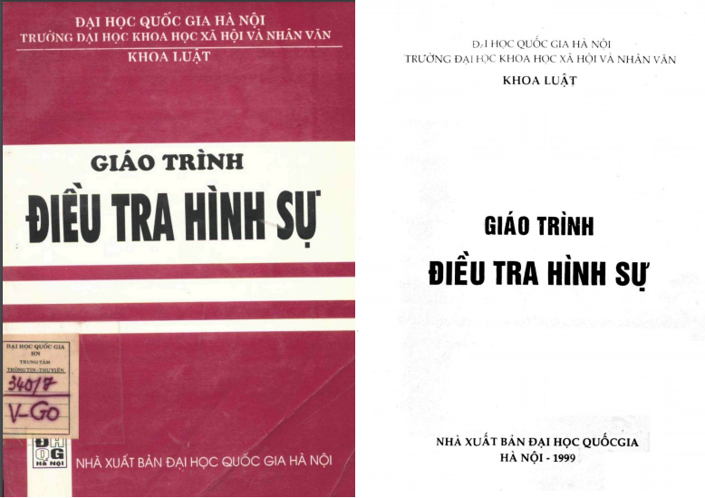 Giáo trình khoa học điều tra hình sự PDF