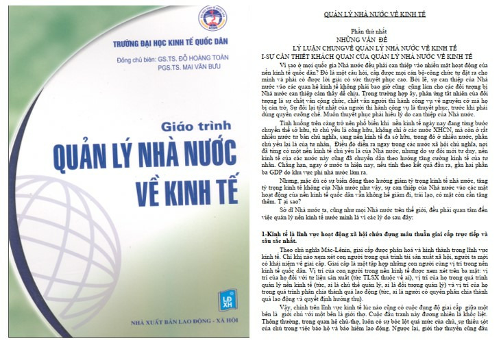 Giáo trình quản lý nhà nước về kinh tế PDF