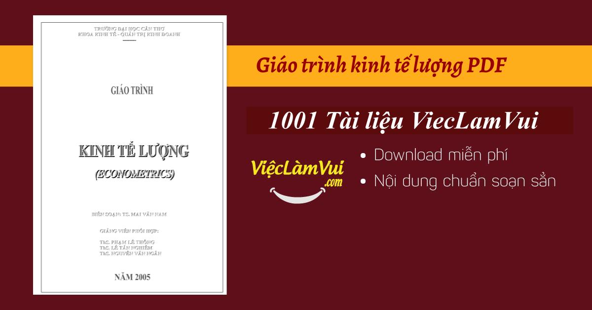 Giáo trình kinh tế lượng PDF