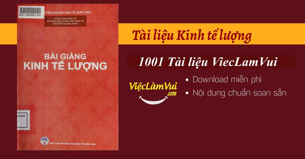 Tài liệu Kinh tế lượng