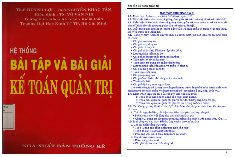 Bài tập kế toán quản trị PDF