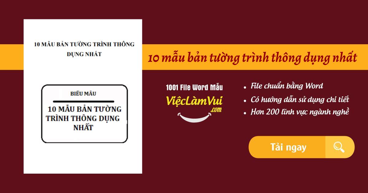 Cách viết bản tường trình - 10 mẫu bản tường trình thông dụng nhất