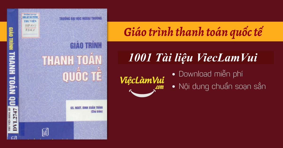 Tải giáo trình thanh toán quốc tế PDF