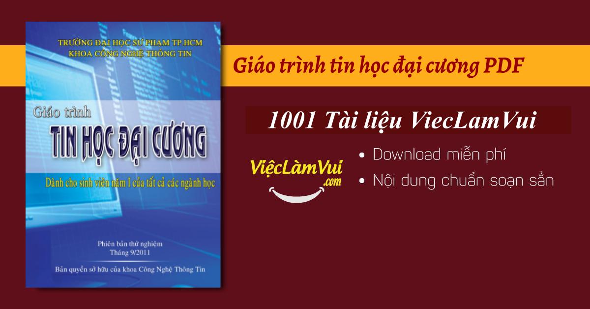 Giáo trình Tin học đại cương PDF