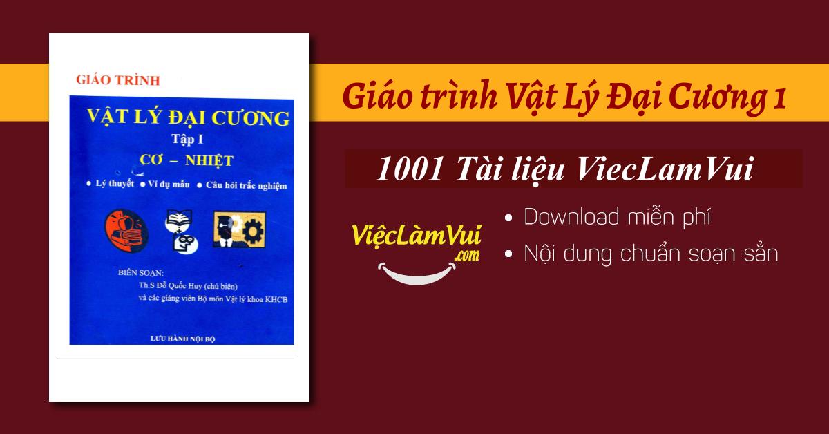 Giáo trình Vật Lý Đại Cương 1 PDF