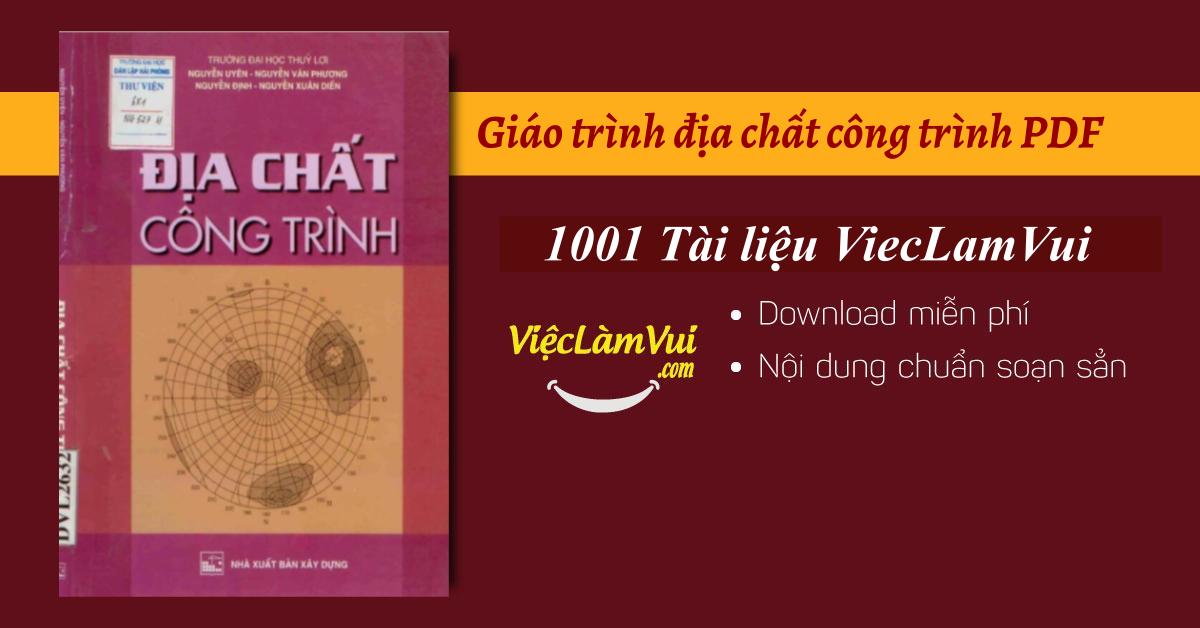 Giáo trình địa chất công trình PDF