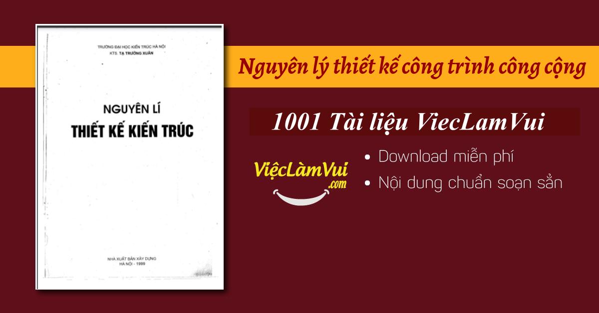 Nguyên lý thiết kế công trình công cộng PDF