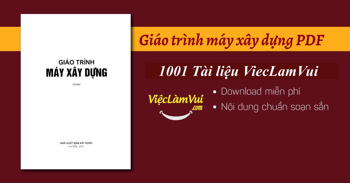 Giáo trình máy xây dựng PDF