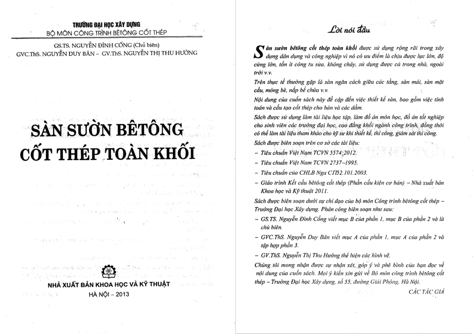 Sàn sườn bê tông cốt thép toàn khối PDF