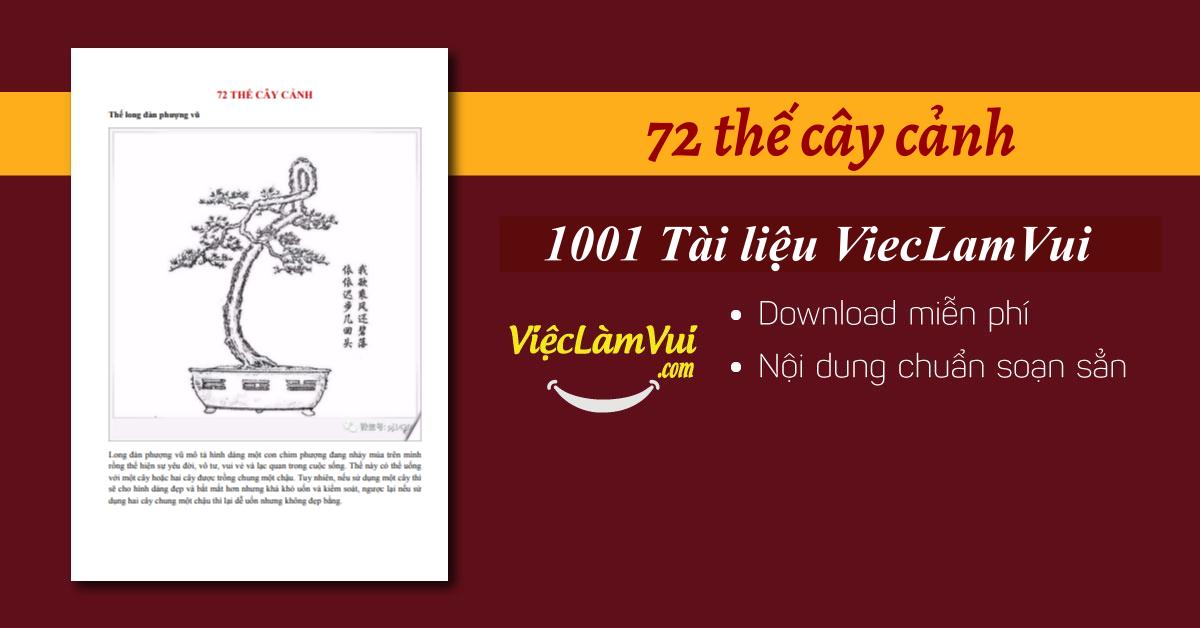 72 thế cây cảnh - Tài liệu các thế cây cảnh