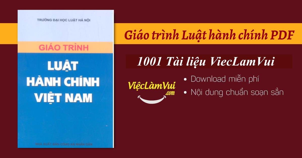 Giáo trình Luật hành chính PDF