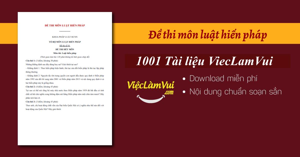 Đề thi môn Luật hiến pháp