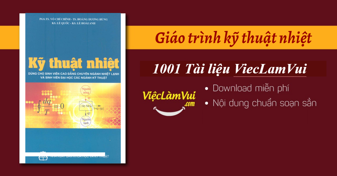 Giáo trình kỹ thuật nhiệt PDF