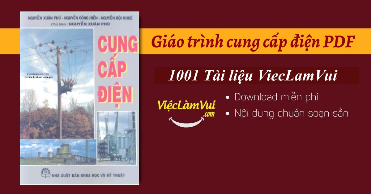 Giáo trình cung cấp điện PDF