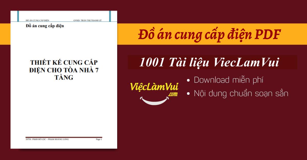 Đồ án cung cấp điện