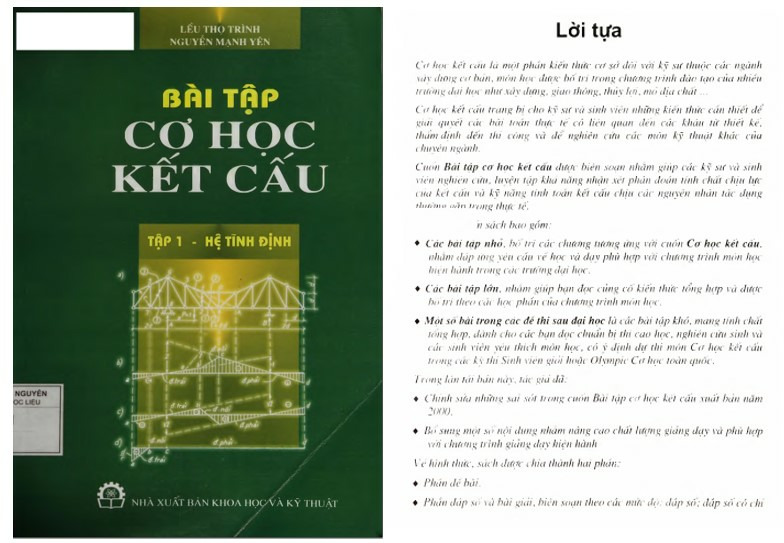 Bài tập cơ học kết cấu 1 Lều Thọ Trình PDF