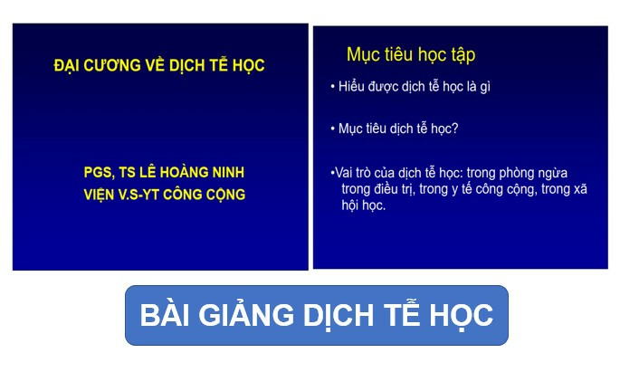 Bài giảng Dịch tễ học PPT, PDF