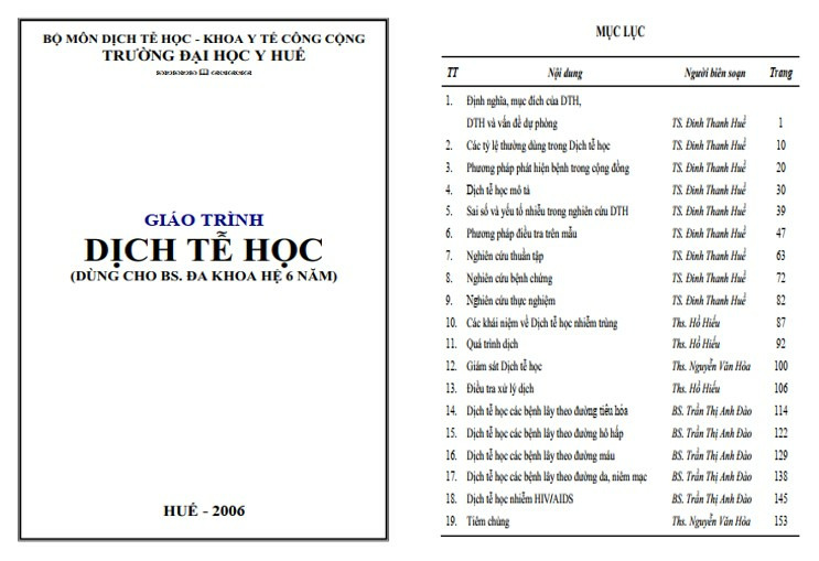 Giáo trình dịch tễ học PDF