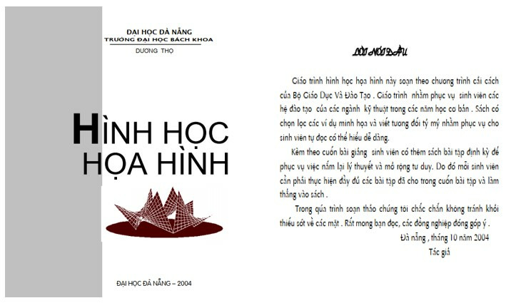 Giáo trình hình học hoạ hình PDF