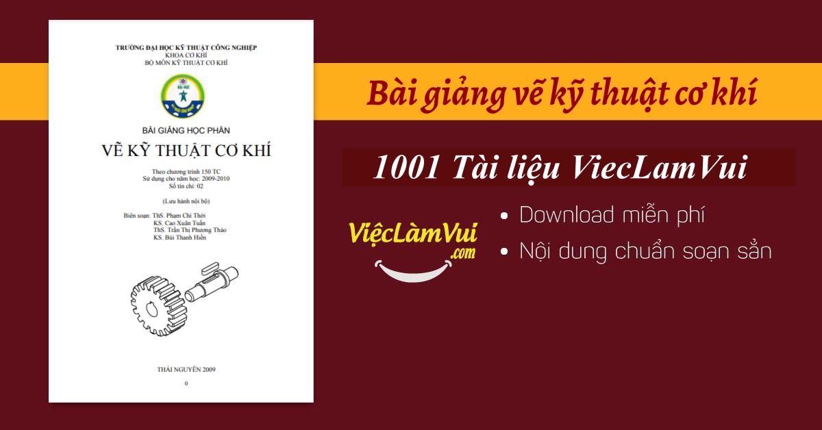 Bài giảng vẽ kỹ thuật cơ khí