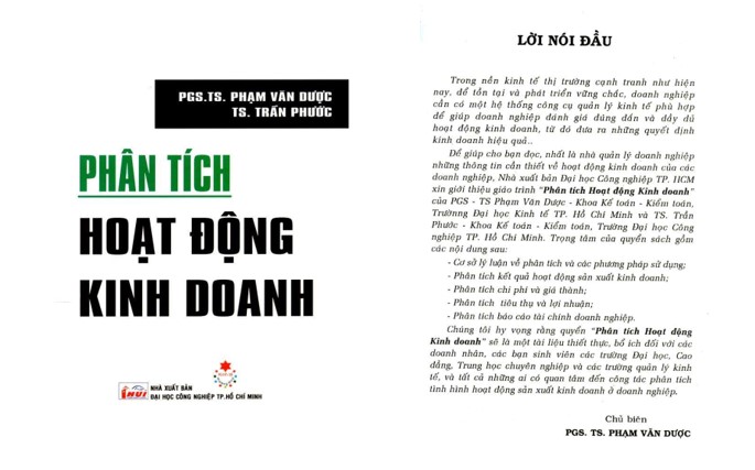 Giáo trình phân tích hoạt động kinh doanh PDF