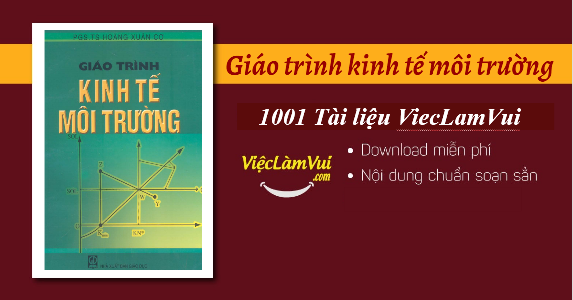 Giáo trình kinh tế môi trường PDF