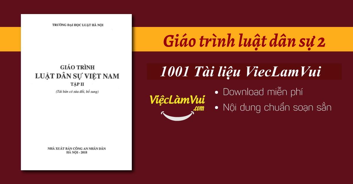 Giáo trình luật dân sự 2 PDF