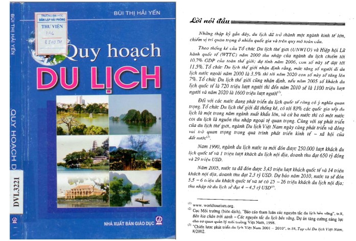 Giáo trình quy hoạch du lịch PDF