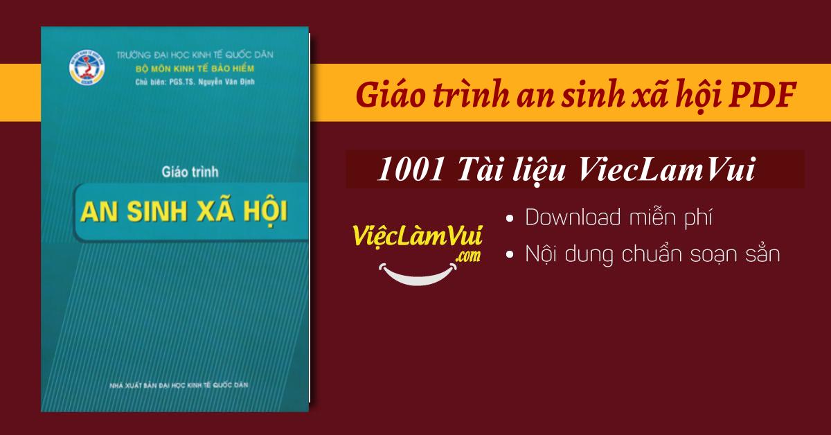 Giáo trình an sinh xã hội PDF