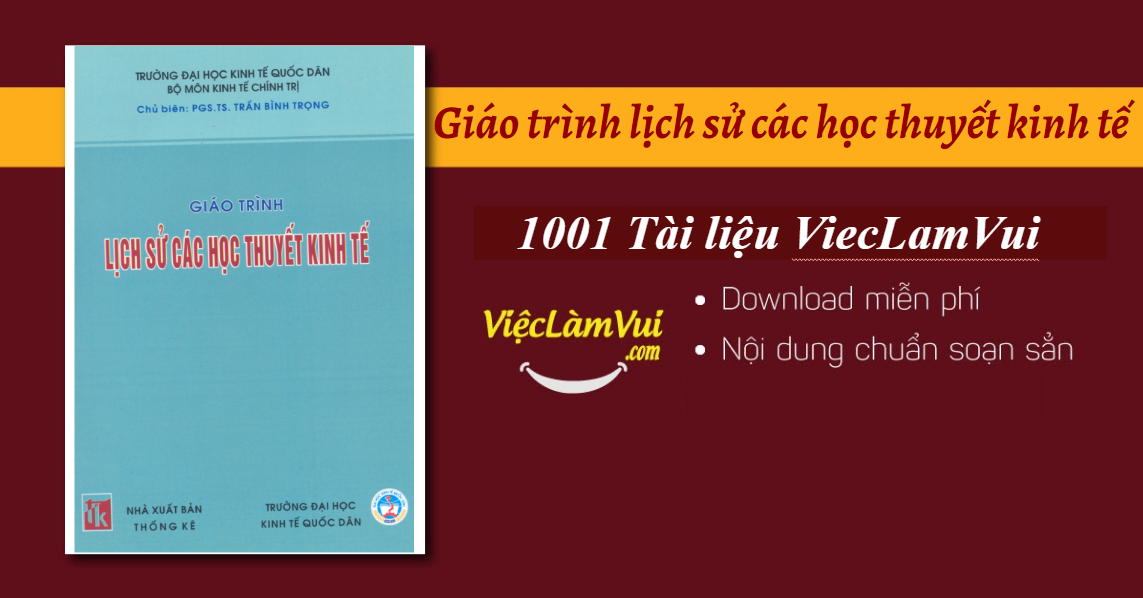 Giáo trình lịch sử các học thuyết kinh tế PDF